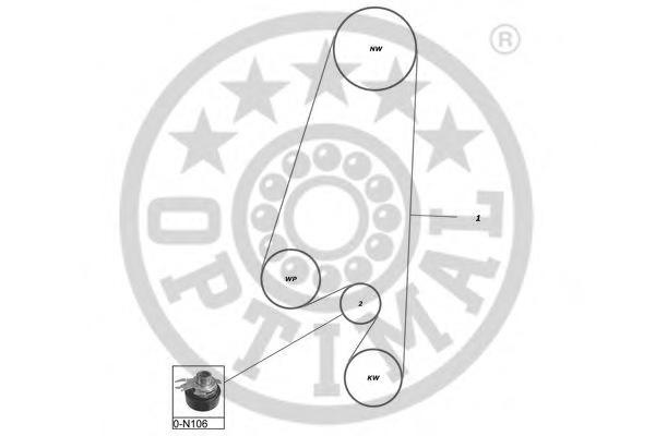Set curea de distributie SEAT CORDOBA limuzina (6K1, 6K2), VW POLO (6N1), VW GOLF Mk III (1H1) - OPTIMAL SK-1074