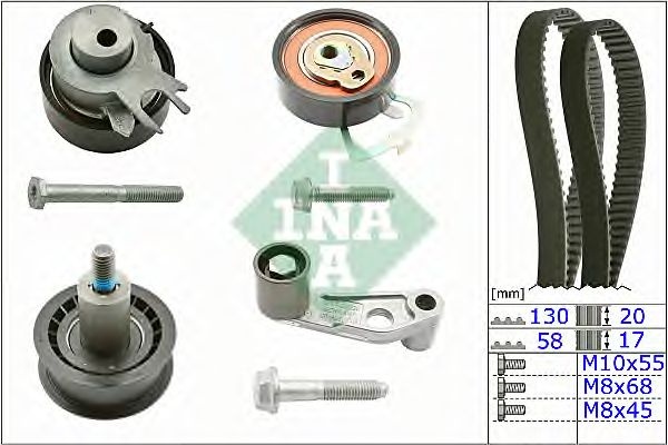 Set curea de distributie SKODA Octavia I Hatchback (1U2) (An fabricatie 09.2000 - 12.2010, 75 CP, Benzina) - Cod intern: W20204045 - LIVRARE DIN STOC in 24 ore!!!