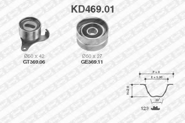 Set curea de distributie TOYOTA COROLLA hatchback (_E10_), TOYOTA COROLLA limuzina (_E8_), TOYOTA COROLLA limuzina (_E9_) - SNR KD469.01