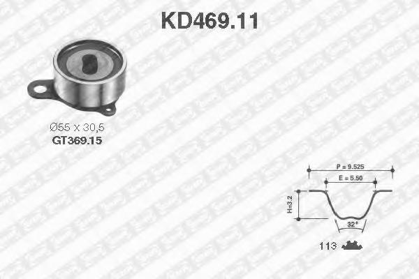 Set curea de distributie TOYOTA COROLLA hatchback (_E9_), TOYOTA COROLLA SPRINTER cupe (AE86), TOYOTA COROLLA Liftback (_E8_) - SNR KD469.11