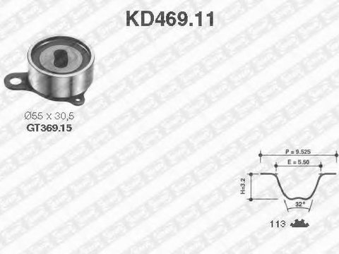 Set curea de distributie TOYOTA COROLLA hatchback (_E9_), TOYOTA COROLLA SPRINTER cupe (AE86), TOYOTA COROLLA Liftback (_E8_) - SNR KD469.11