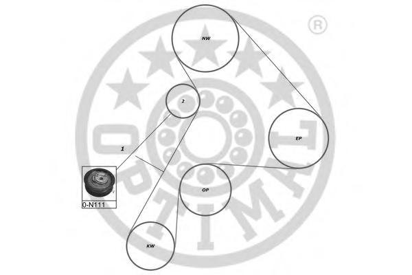 Set curea de distributie VW POLO (6N1), SKODA FELICIA (6U1), SKODA FELICIA combi (6U5) - OPTIMAL SK-1512