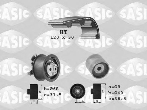 Set curea de distributie VW SHARAN (7M8, 7M9, 7M6), FORD GALAXY (WGR), AUDI A3 (8L1) - SASIC 1756003