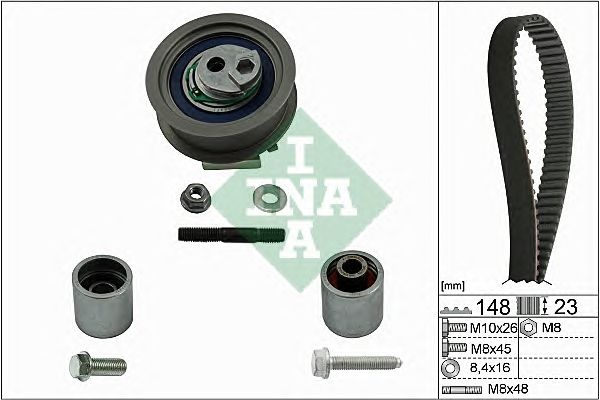 Set curea de distributie VW Touran I (1T1, 1T2) (An fabricatie 10.2003 - 01.2007, 150 CP, Benzina) - Cod intern: W20204188 - LIVRARE DIN STOC in 24 ore!!!