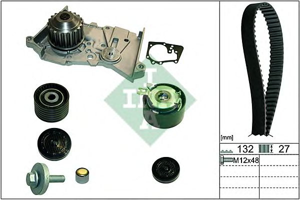 Set curea distributie + pompa apa DACIA Dokker Express (An fabricatie 11.2013 - ..., 83 CP, (LPG)) - Cod intern: W20204432 - LIVRARE DIN STOC in 24 ore!!!