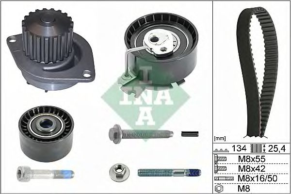 Set curea distributie + pompa apa PEUGEOT 1007 Hatchback (An fabricatie 04.2005 - ..., 109 CP, Benzina) - Cod intern: W20204386 - LIVRARE DIN STOC in 24 ore!!!