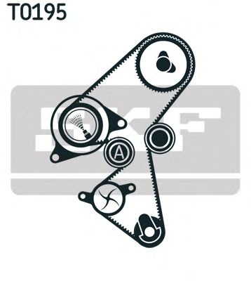 Set curea distributie + pompa apa PEUGEOT Bipper Van (An fabricatie 02.2008 - ..., 68 CP, Diesel) - Cod intern: M20350490 - LIVRARE DIN STOC in 24 ore!!!