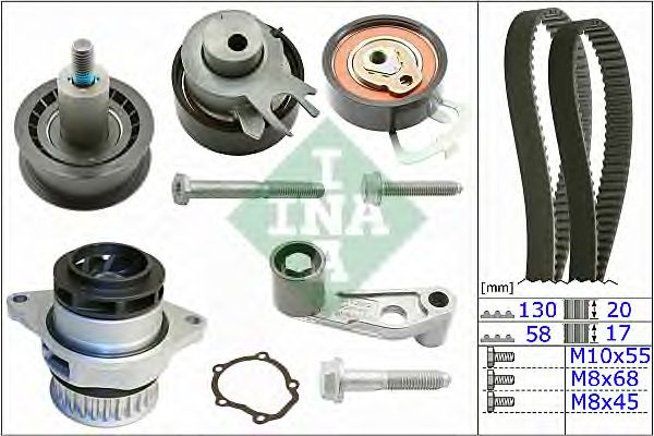 Set curea distributie + pompa apa VW Golf IV Variant (1J5) (An fabricatie 02.2000 - 06.2006, 105 - 110 CP, Benzina) - Cod intern: M20407256 - LIVRARE DIN STOC in 24 ore!!!