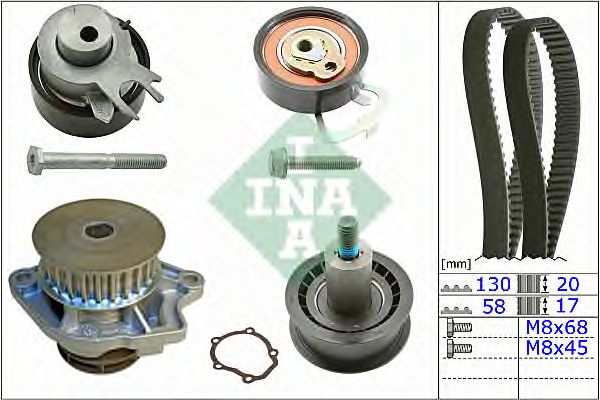 Set curea distributie + pompa apa VW Polo V Hatchback (6R1, 6C1) (An fabricatie 03.2009 - 05.2014, 82 - 85 CP, Benzina, (LPG)) - Cod intern: W20204414 - LIVRARE DIN STOC in 24 ore!!!