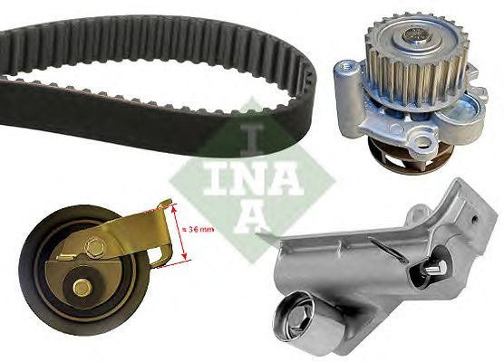 Set curea distributie + pompa apa VW Sharan I (7M8, 7M9, 7M6) (An fabricatie 09.1997 - 03.2010, 150 CP, Benzina) - Cod intern: W20204379 - LIVRARE DIN STOC in 24 ore!!!