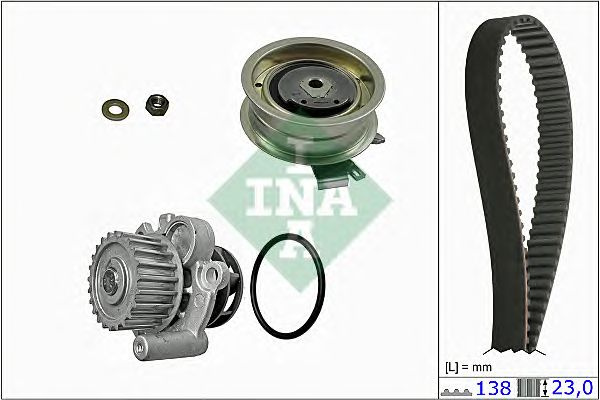 Set curea distributie + pompa apa VW Touran I (1T1