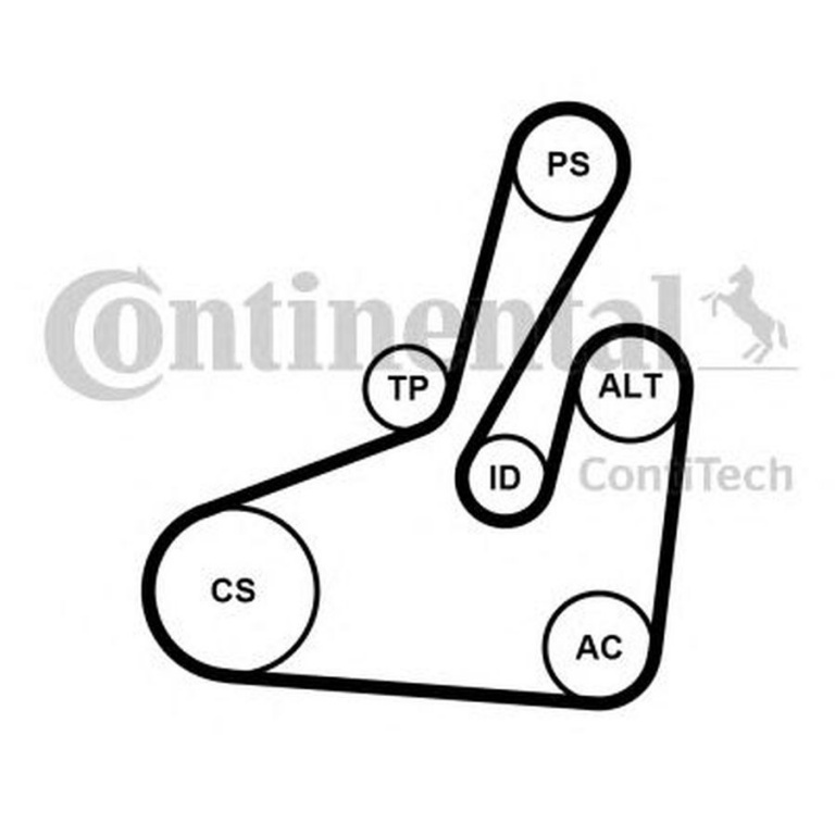 Set Curea transmisie CITROEN C5 II Break RE CONTITECH 6PK1710K2