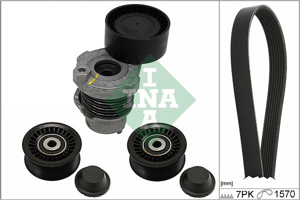 Set curea transmisie cu caneluri (529 0284 10 529028410 INA) DACIA,MERCEDES-BENZ,NISSAN,RENAULT CAPTUR|CITAN|CLIO|CLIO, CLIO MIO, LUTECIA|DOKKER|DOKKER Express|DUSTER|GRAN TOUR, MEGANE|GRAND SC�NIC|KA