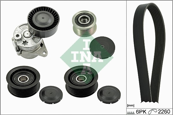 Set curea transmisie cu caneluri 529011520 INA pentru Mercedes-benz E-class Mercedes-benz C-class Mercedes-benz Clk