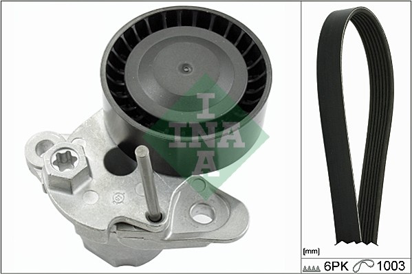 Set curea transmisie cu caneluri (529015910 INA) AUDI,SEAT,SKODA,VW