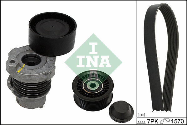 Set curea transmisie cu caneluri (529018710 INA) DACIA,NISSAN,RENAULT