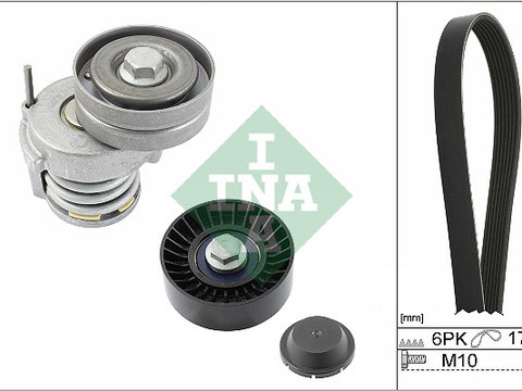 Set curea transmisie cu caneluri (529050510 INA) AUDI,SEAT,SKODA,VW,VW (SVW)