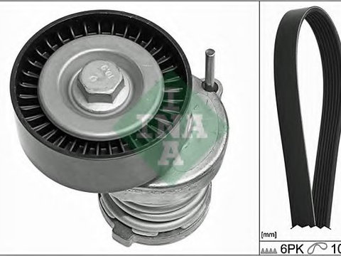 Set curea transmisie cu caneluri AUDI A2 (8Z0) (2000 - 2005) INA 529 0103 10