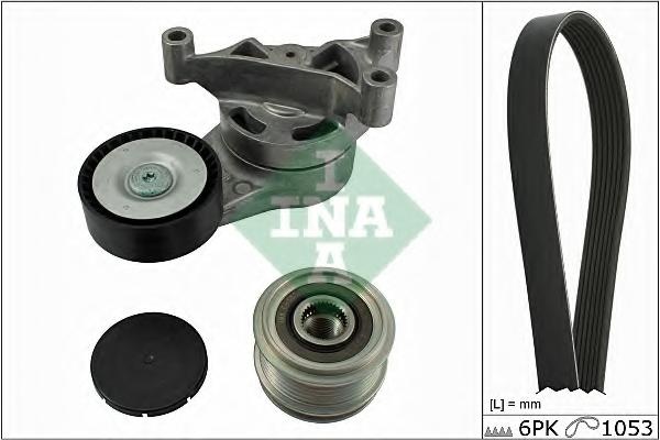 Set curea transmisie cu caneluri AUDI A3 (8P1), VW RABBIT V (1K1), SEAT ALTEA (5P1) - INA 529 0023 10