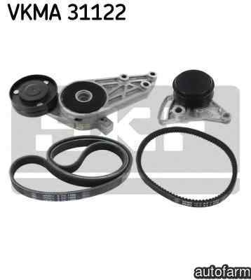 Set curea transmisie cu caneluri AUDI A6 (4A, C4) SKF VKMA 31122