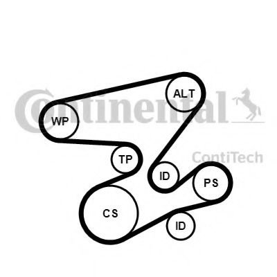 Set curea transmisie cu caneluri BMW Seria 7 (E65,