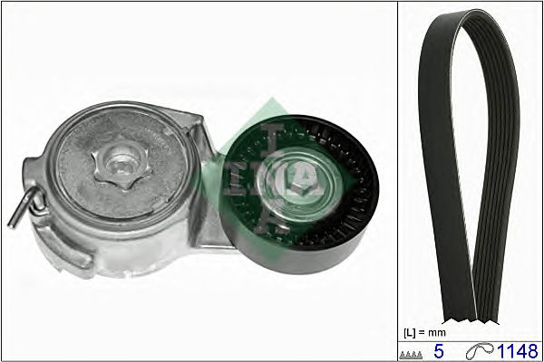 Set curea transmisie cu caneluri FIAT PANDA (312) 