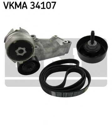 Set curea transmisie cu caneluri FORD FOCUS Combi (DNW) (1999 - 2007) SKF VKMA 34107 piesa NOUA