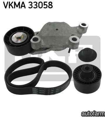 Set curea transmisie cu caneluri FORD FOCUS II (DA_) SKF VKMA 33058