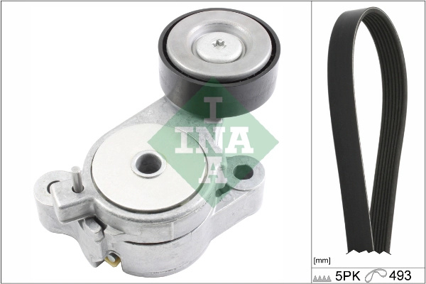 Set curea transmisie cu caneluri INA AUDI A1 (8X1, 8XK) 2011-2015 - 529 0340 10