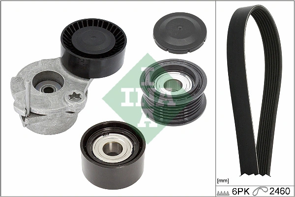 Set curea transmisie cu caneluri INA AUDI A4 B9 Avant (8W5, 8WD) 2015-2023 - 529 0538 10