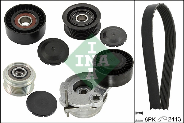 Set curea transmisie cu caneluri INA AUDI A5 Sportback (8TA) 2011-2017 - 529 0484 20