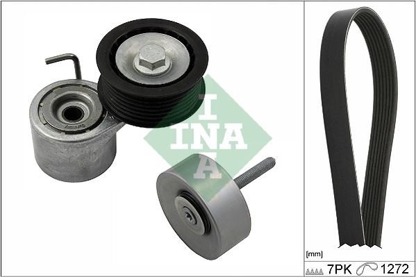 Set curea transmisie cu caneluri INA AUDI A6 C7 Avant (4G5, 4GD) 2011-2018 - 529 0245 10
