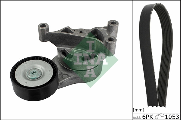 Set curea transmisie cu caneluri INA AUDI TT (8J3) 2006-2014 - 529 0052 10