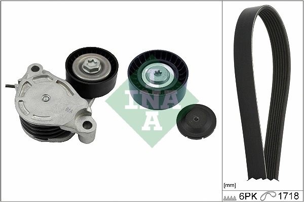 Set curea transmisie cu caneluri INA BMW 2 Gran Tourer (F46) 2015-2023 - 529 0516 10