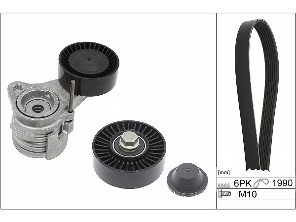 Set curea transmisie cu caneluri INA BMW 3 (E90) 2004-2011 - 529 0043 10