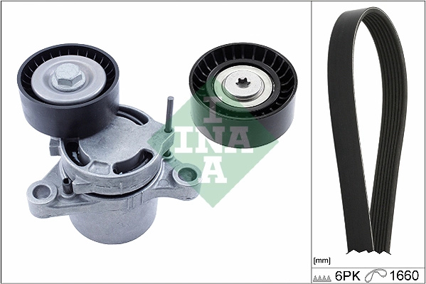 Set curea transmisie cu caneluri INA BMW 4 Gran Coupe (F36) 2014-2020 - 529 0307 10