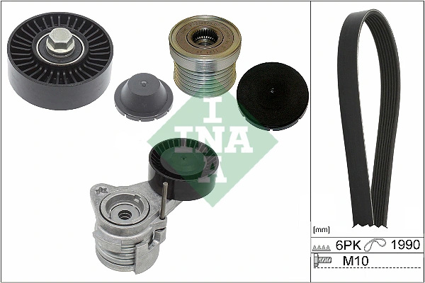 Set curea transmisie cu caneluri INA BMW 5 Touring