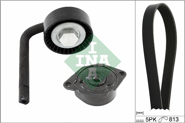 Set curea transmisie cu caneluri INA BMW X5 (E53) 2001-2003 - 529 0415 10