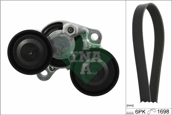 Set curea transmisie cu caneluri INA BMW X5 (F15, F85) 2013-2018 - 529 0206 10