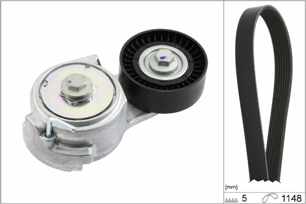 Set curea transmisie cu caneluri INA FIAT PANDA (169_) 2003-2014 - 529 0013 10