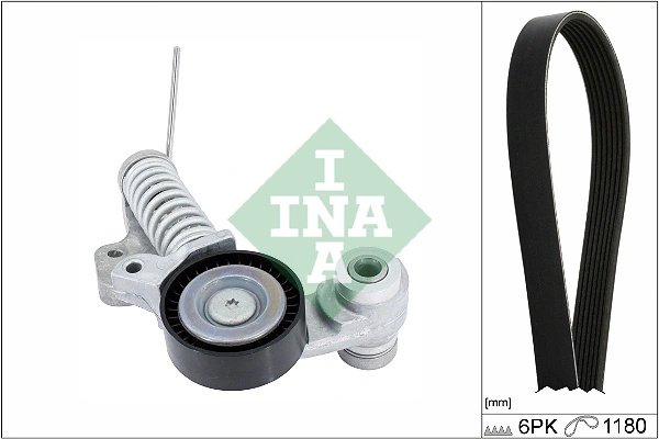 Set curea transmisie cu caneluri INA VOLVO V40 Cross Country (526) 2014-2019 - 529 0485 10