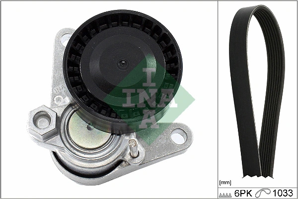 Set curea transmisie cu caneluri INA VW TIGUAN (AD1, AX1) 2016-2025 - 529 0367 10