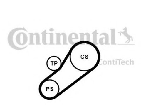 Set curea transmisie cu caneluri JAGUAR X-TYPE (CF1) (2001 - 2009) CONTITECH 4PK735K1