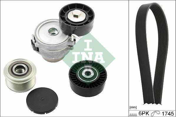 Set curea transmisie cu caneluri LAND ROVER DISCOVERY SPORT (L550), Crossover, 09.2014 - INA 529 0518 20