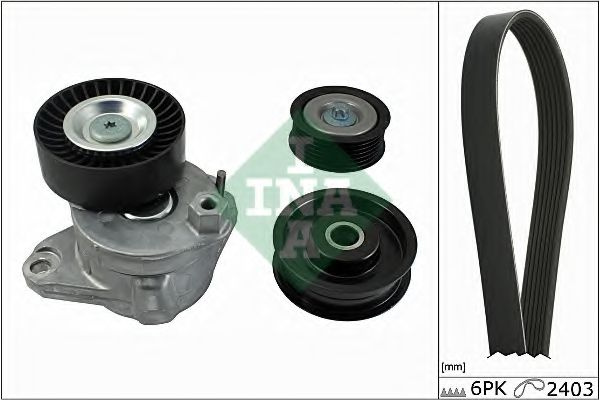 Set curea transmisie cu caneluri MERCEDES S-CLASS cupe (C216) (2006 - 2013) INA 529 0034 10