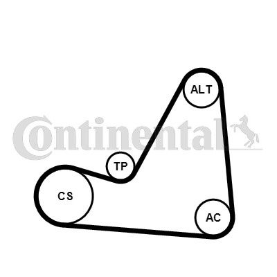 Set curea transmisie cu caneluri # Peugeot 1007 2005 2006 2007 2008 2009 2010 2011 2012 2013 2014 2015 2016 2017 2018 2019 2020 2021 2022 2023 2024 2025 # 6PK1070K3 # CONTITECH