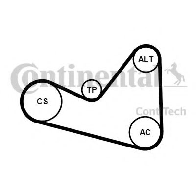 Set curea transmisie cu caneluri PEUGEOT 207 SW (W