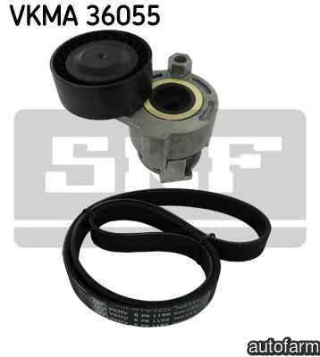 Set curea transmisie cu caneluri RENAULT GRAND SCÉNIC II JM0/1 SKF VKMA 36055