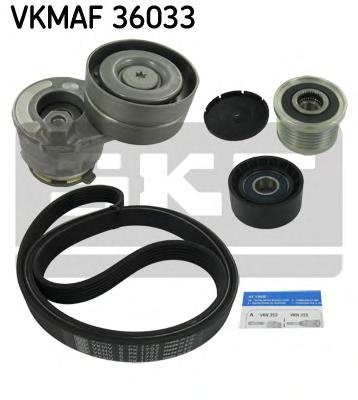 Set curea transmisie cu caneluri RENAULT LAGUNA I I (B56_, 556_), RENAULT LAGUNA I Estate (K56_), RENAULT MASTER II Van (FD) - SKF VKMAF 36033