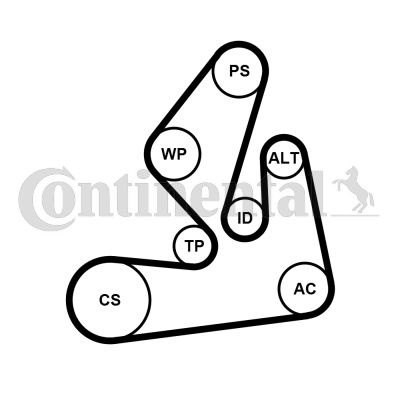 Set curea transmisie cu caneluri # Renault Trafic 2006 2007 2008 2009 2010 2011 2012 2013 2014 2015 2016 2017 2018 2019 2020 2021 2022 2023 2024 2025 # 7PK1970K1 # CONTINENTAL